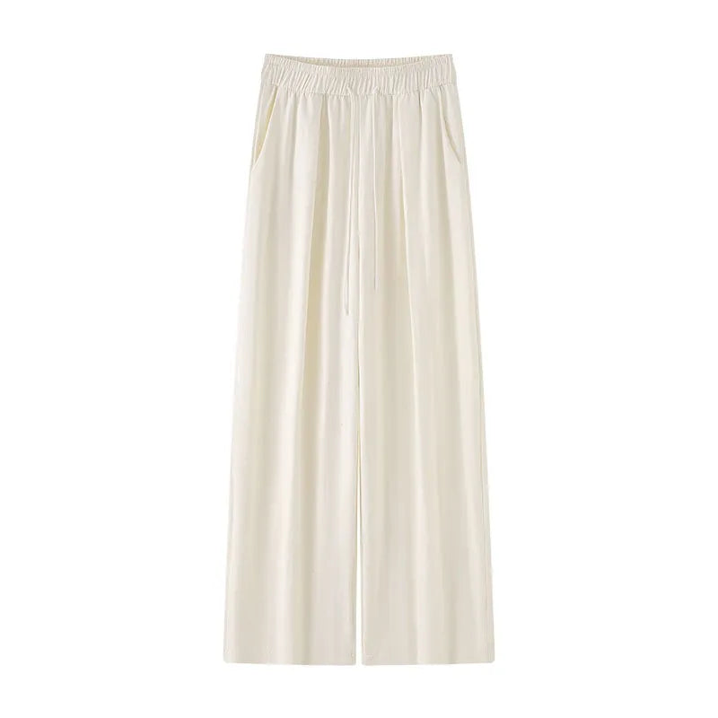 Baggy Sweatpants for Women Wide Pants Casual Women's Pants Korean Style High Waisted Sweatpants Woman Trousers Summer Ice Silk